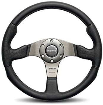 Amazon.com: Momo RCE35BK1B Race 350 mm Leather Steering Wheel ...