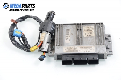 Компютър с контактен ключ за Peugeot 206 Hatchback (08.1998 - 12.2012) 1.4 i, 75 к.с., № 9644625680-00