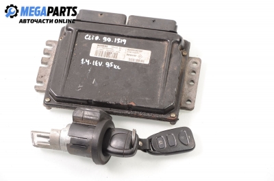 Компютър с контактен ключ за Renault Clio II Hatchback (09.1998 - 09.2005) 1.4 16V (B/CB0L), 95 к.с., № Siemens 110030058