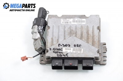 Компютър с контактен ключ за Peugeot 307 Hatchback (08.2000 - 12.2012) 2.0 HDi 90, 90 к.с., № Siemens 5WS40030B-T