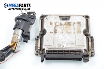 Компютър с контактен ключ за Peugeot 206 Hatchback (08.1998 - 12.2012) 2.0 HDI 90, 90 к.с., № Bosch 0 281 010 250